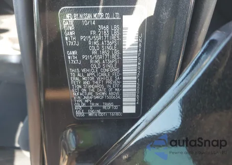 2015 Nissan Juke Sv from USA, damaged, VIN JN8AF5MR2FT500634